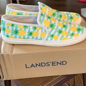 Lands End slip on pineapple sneaker